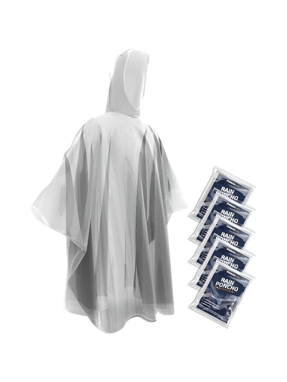Disposable Rain Ponchos for Adults (5 Pack)